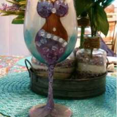 Mermaid Goddess Wineglass