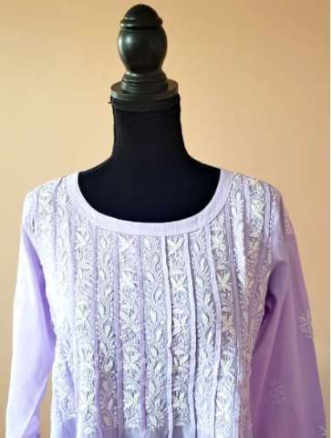 Chikanwork Embroidered Cotton Tunic