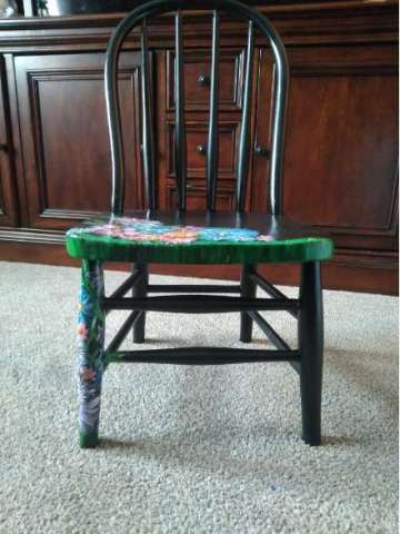 Hand Painted Vintage Child's Chair