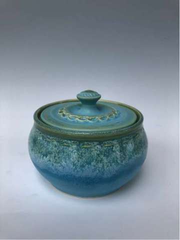 Sugar Bowl Turquoise and Green