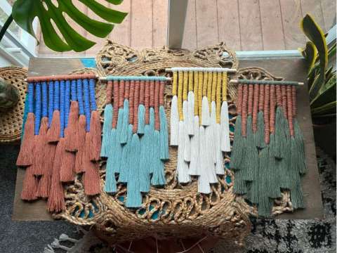 Wrapped Macrame Wall Hanging