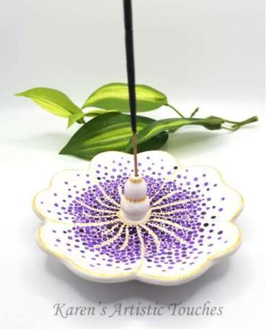 Purple Flower Incense Burner