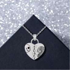 Jack and Sally Heart Pendant - $19.95