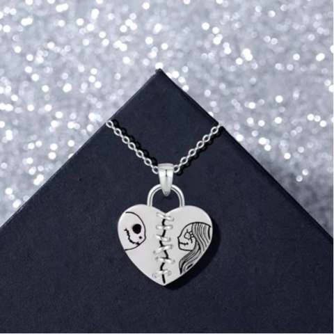 Jack and Sally Heart Pendant - $19.95