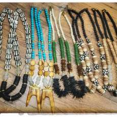 Wood & Bone Bead Necklaces