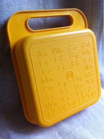 Tupperware Alphabet Gold Lunchbox