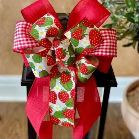 10 in Strawberry Bow