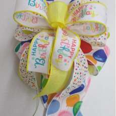 Petite Happy Birthday Bow