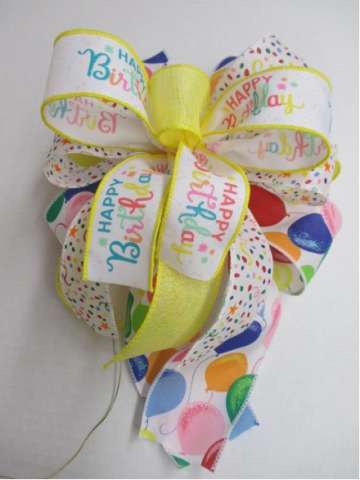 Petite Happy Birthday Bow