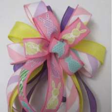 Pastel Easter Bunny Bow