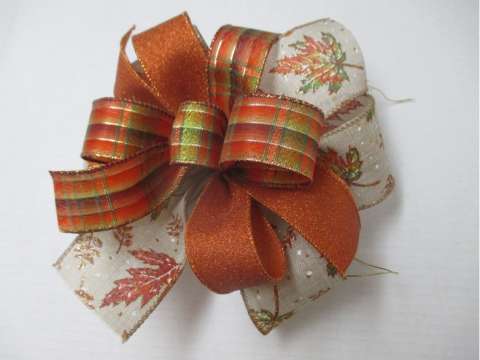 8" Autumn Leaves Bow