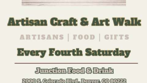 Fourth Saturday Artisan Craft & Art Walk at Junction Fo
