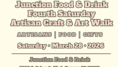 Junction Food & Drink Fourth Saturday Artisan Craft Sho