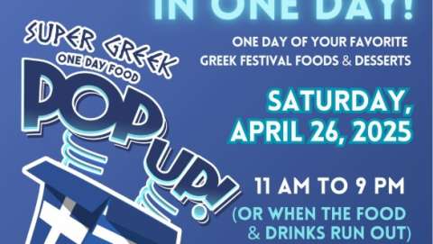 Super Greek PopUp -1 DAY Only!