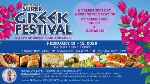 Saint Pete's Super Greek Festival: Feb. 13-15, 2026!
