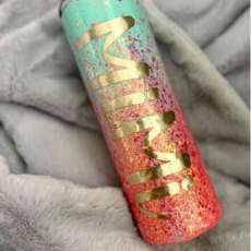 20 Oz. Personalized Ombre Glitter Tumbler