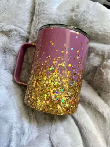 10 Oz. Ombre Glitter Coffee Cup
