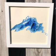 Lake Superior Depth Shadow Box