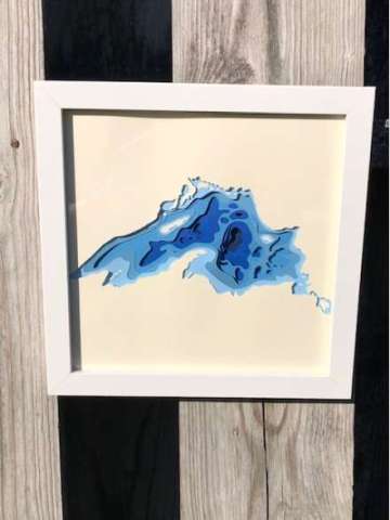 Lake Superior Depth Shadow Box