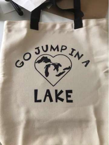Go Jump in a Lake Tote Bag
