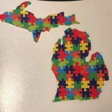 Autism Michigan Car Decal