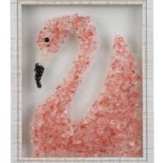 Pirate's Treasure Sea Glass Art Flamingo