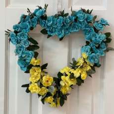 Heart-Shaped Wreath, Colors of Ukraine