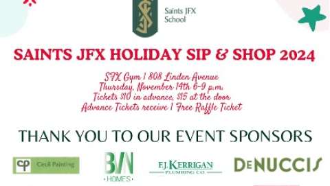 Saints JFX Holiday Sip & Shop