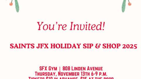 Saints JFX Holiday Sip & Shop
