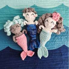 Mermaid Plush Crochet Doll