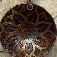 Recycled Etched Pendant