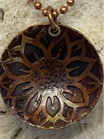 Recycled Etched Pendant