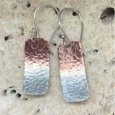 Two Toned Copper & Sterling Earrings