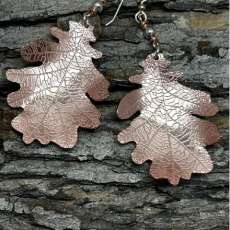 Oak Copper Earrings