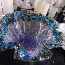 Blue Black Fire Stone Resin Bowl