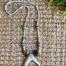 Antler Fork Beaded Necklace