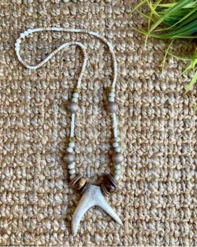 Antler Fork Beaded Necklace