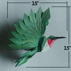 Humming Bird With Dimensions