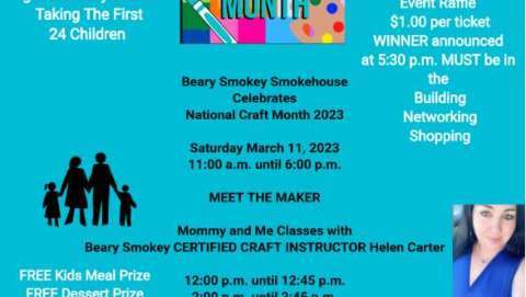 Beary Smokey Celebrates National Craft Month