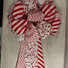 Loopy Candy Cane Bow