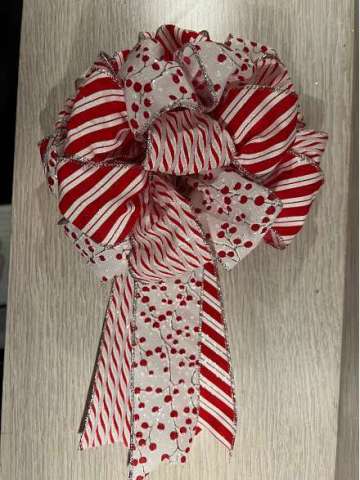 Loopy Candy Cane Bow