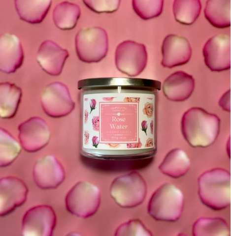 Rose Water 3-Wick Candle