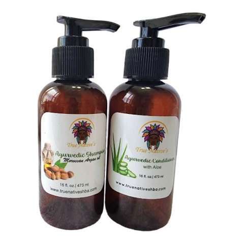 Ayurvedic Shampoo and Conditioner With Aloe and Moroccan Argan Oil