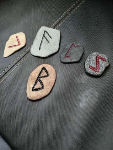 Hand Carved Stone Runes
