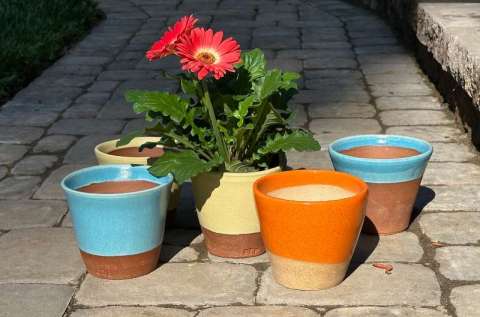 Hand-Thrown Flower Pots