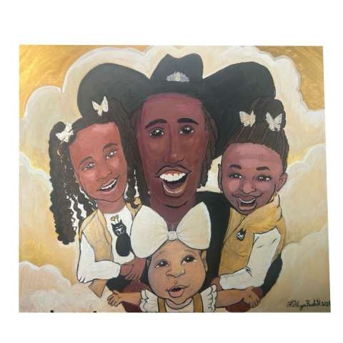 American Idol Paintigng presented to Jamal Roberts, American Idol 2025