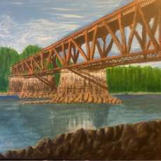 Old Railroad Bridge Over Androscoggin River