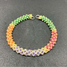 Color Wheel Memory Wire Bracelet