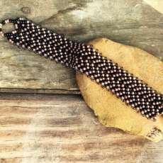 Dinosaur Scales Seed Bead Bracelet