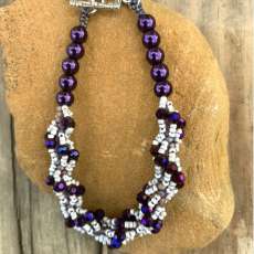 A Little Purple Never Hurt Anyone Spiral Bracelet